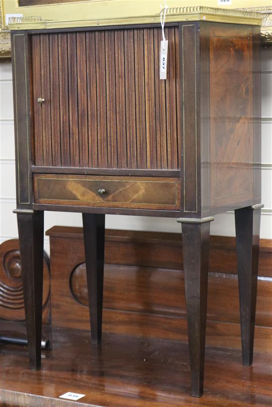 A marble topped side cabinet H.73cm